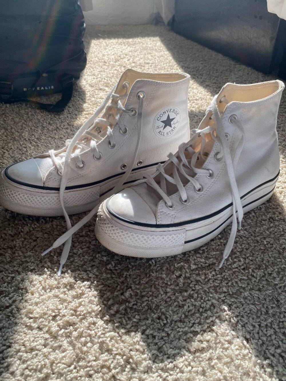 Women's Platform White High Top Converse